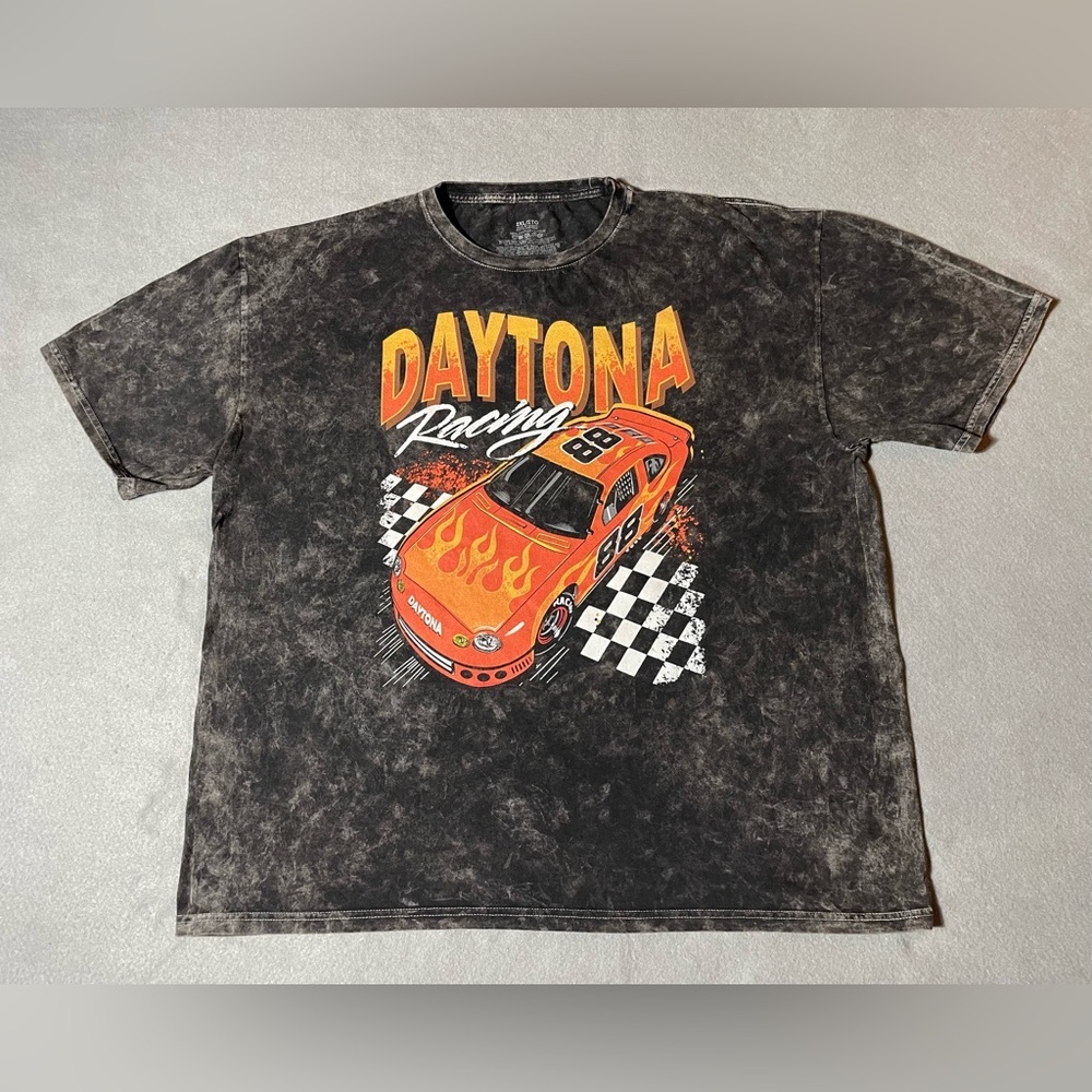 Daytona Racing 88 TShirt Mens 2xl Black Short Sleeve Nascar Cotton Graphic
